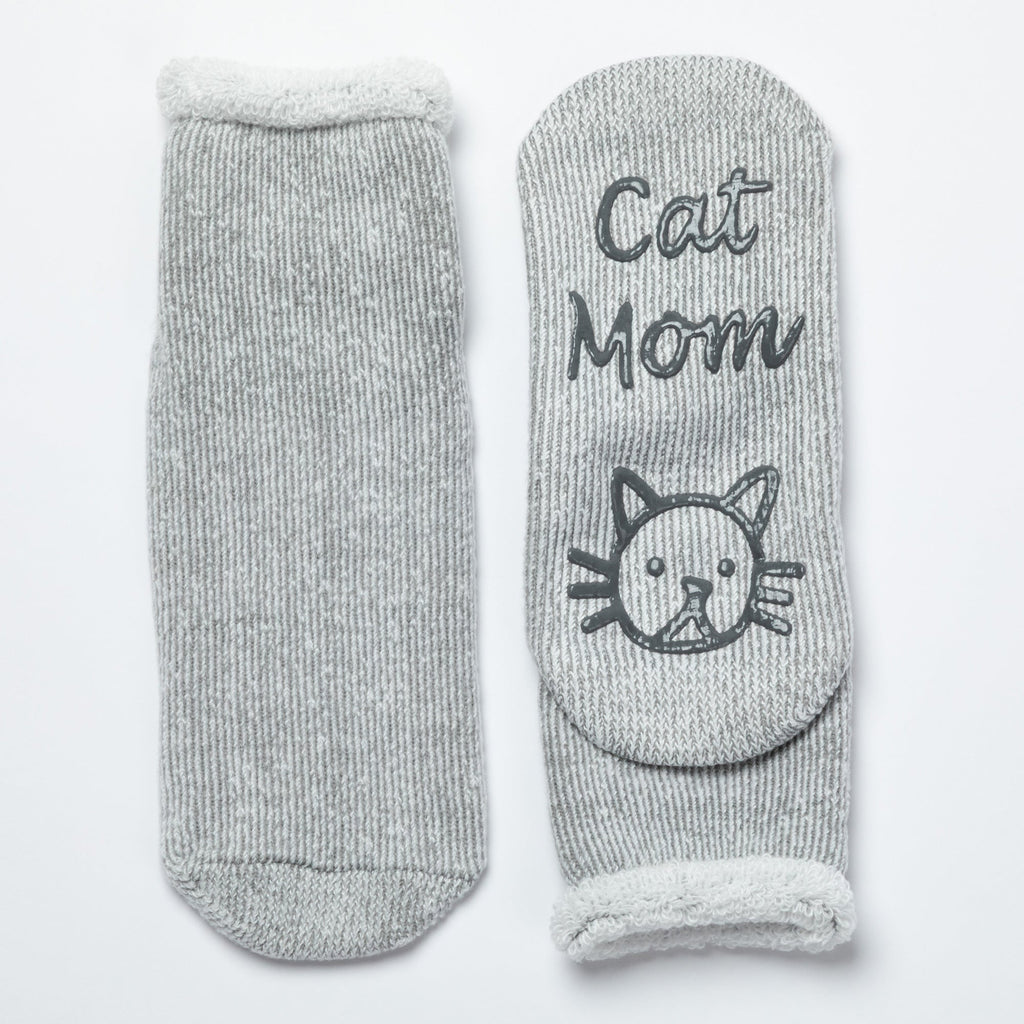 Dog Mom & Cat Mom Non-Slip Gripper Slipper Socks