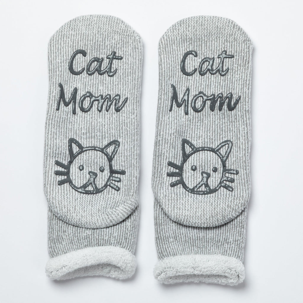 Dog Mom & Cat Mom Non-Slip Gripper Slipper Socks
