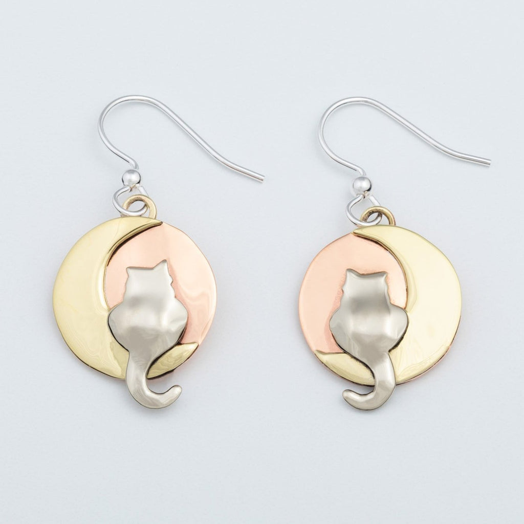 Cat & Dog Mixed Metal Earrings | Handmade, Fair Trade