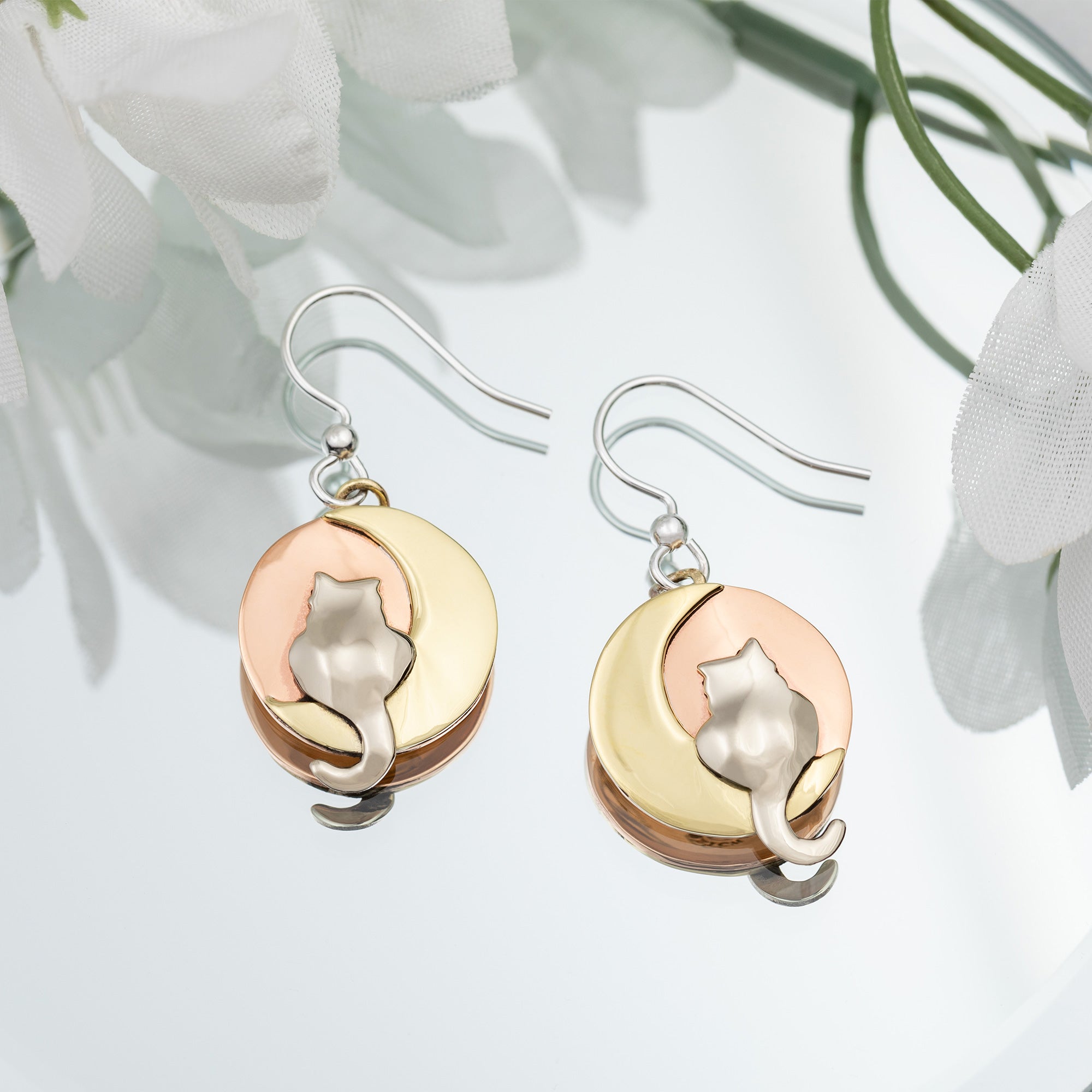 Cat & Dog Mixed Metal Earrings | Handmade, Fair Trade