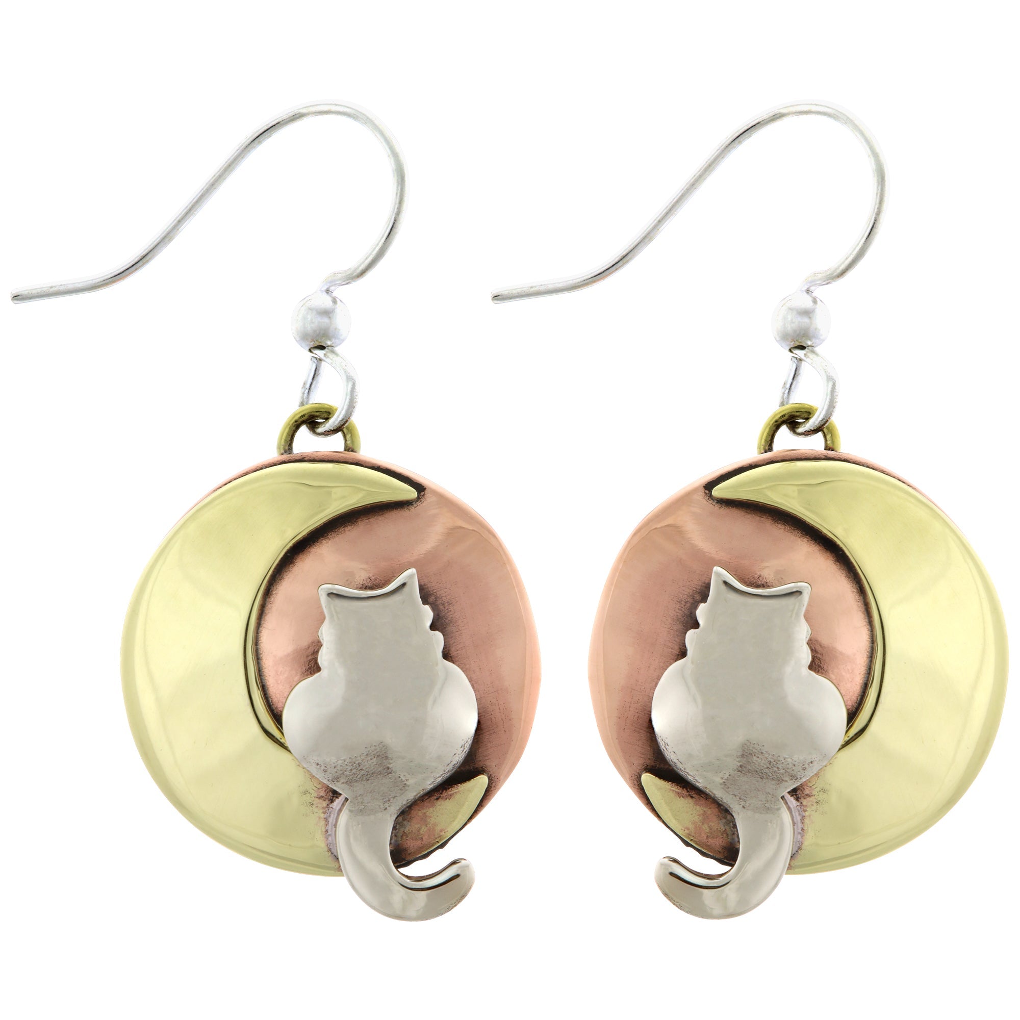 Cat & Dog Mixed Metal Earrings | Handmade, Fair Trade