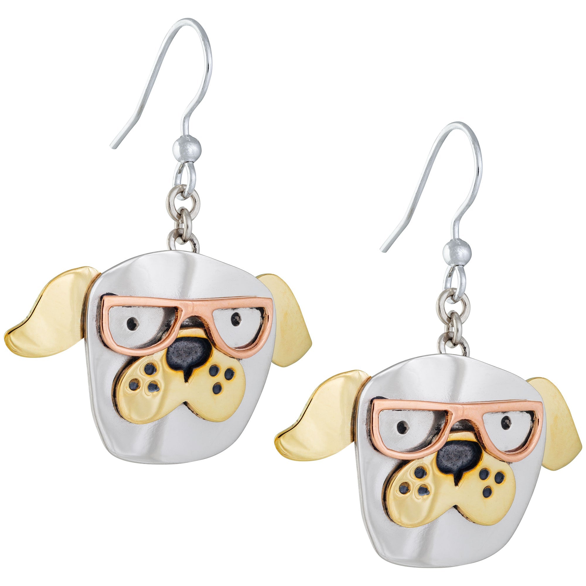 Cat & Dog Mixed Metal Earrings | Handmade, Fair Trade