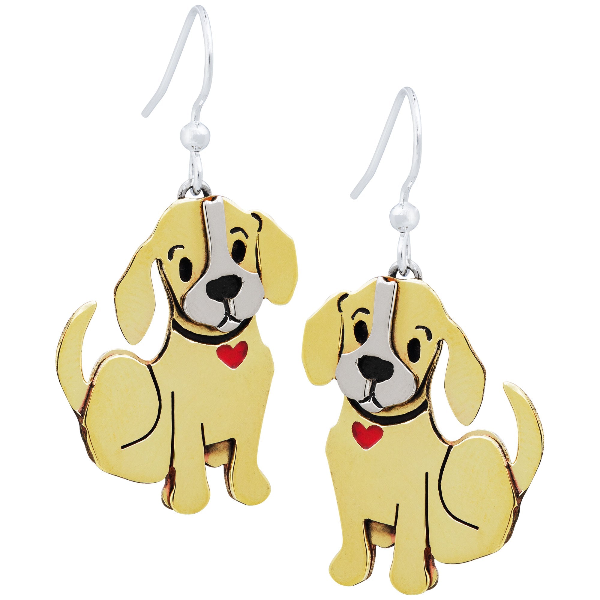 Cat & Dog Mixed Metal Earrings | Handmade, Fair Trade