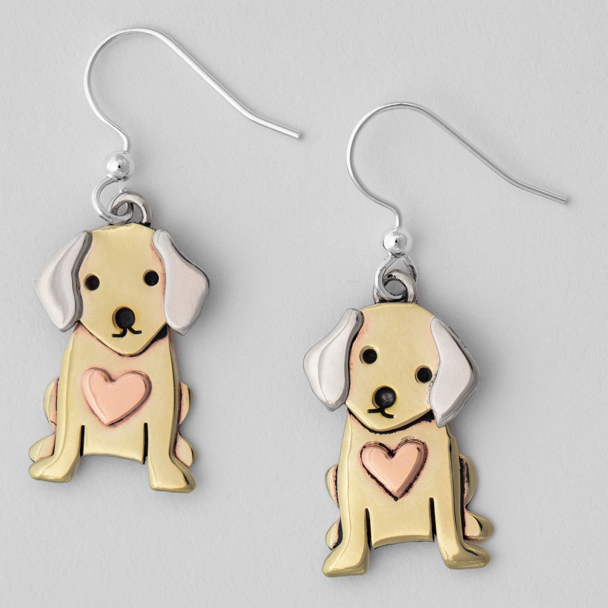 Cat & Dog Mixed Metal Earrings | Handmade, Fair Trade