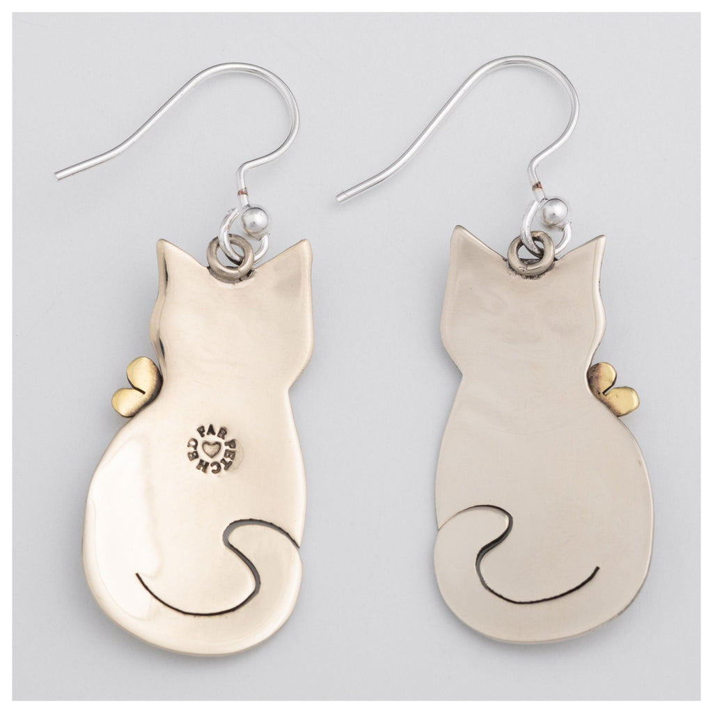 Cat & Dog Mixed Metal Earrings | Handmade, Fair Trade