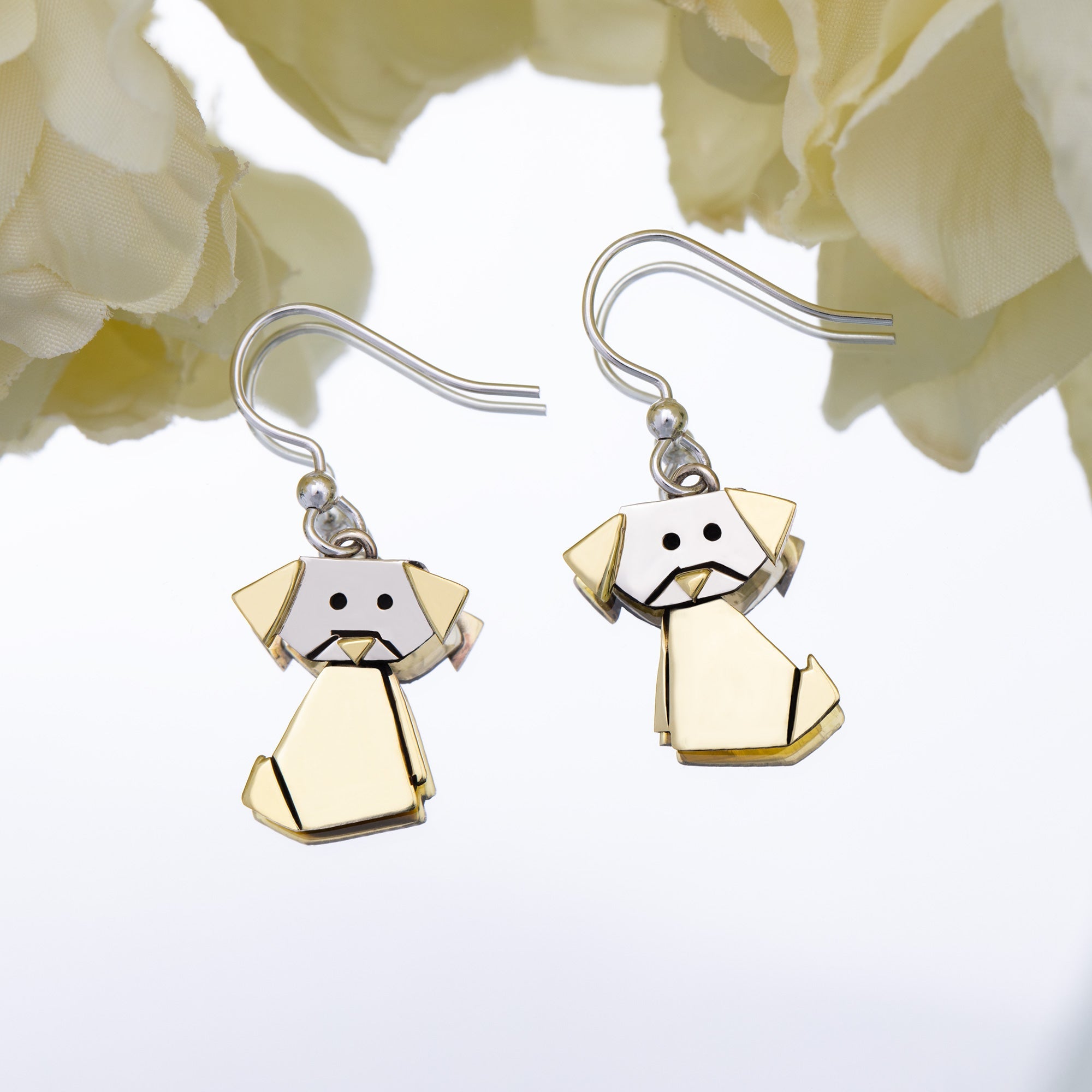 Cat & Dog Mixed Metal Earrings | Handmade, Fair Trade