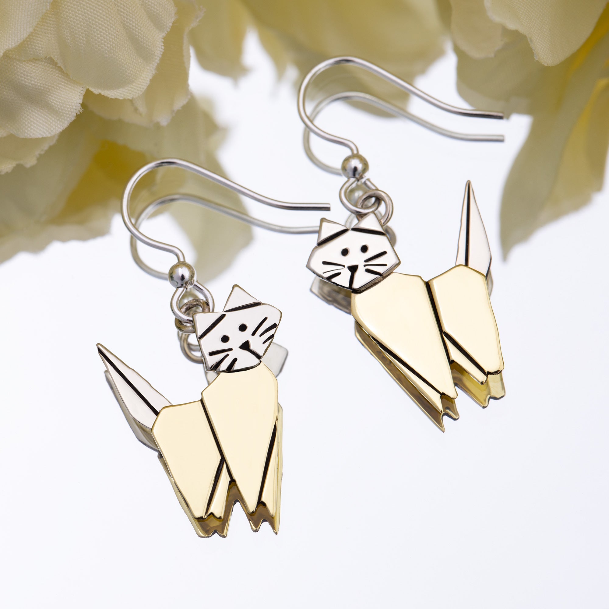 Cat & Dog Mixed Metal Earrings | Handmade, Fair Trade