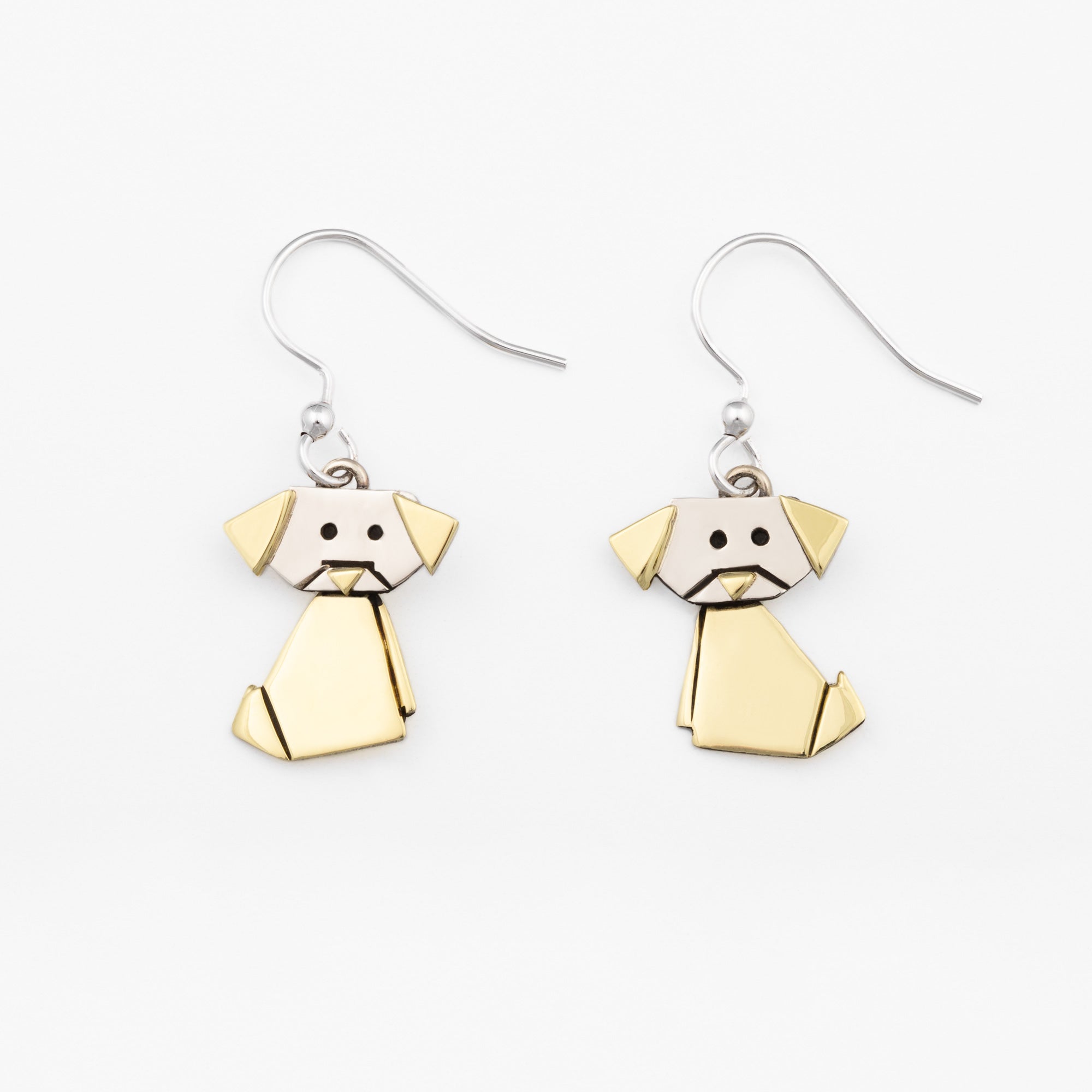 Cat & Dog Mixed Metal Earrings | Handmade, Fair Trade