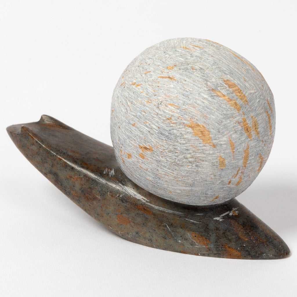 Hand-Carved Serpentine Stone Snail