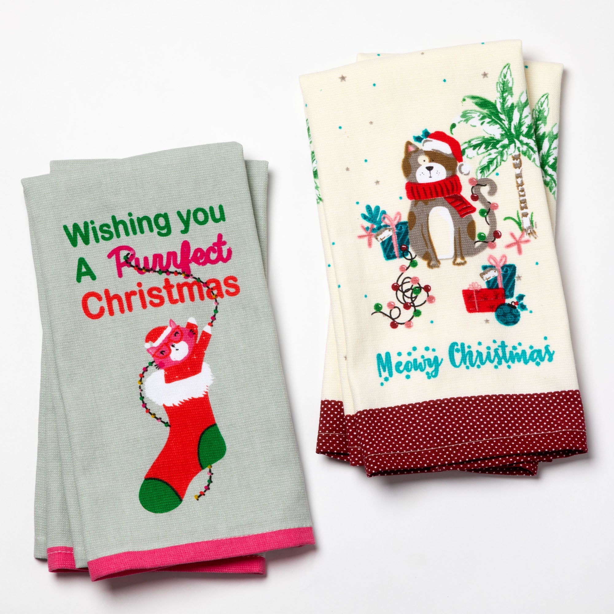 Purrfect Holiday Kitchen Towel - Set of 2