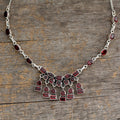 Queen of India Garnet Pendant Necklace
