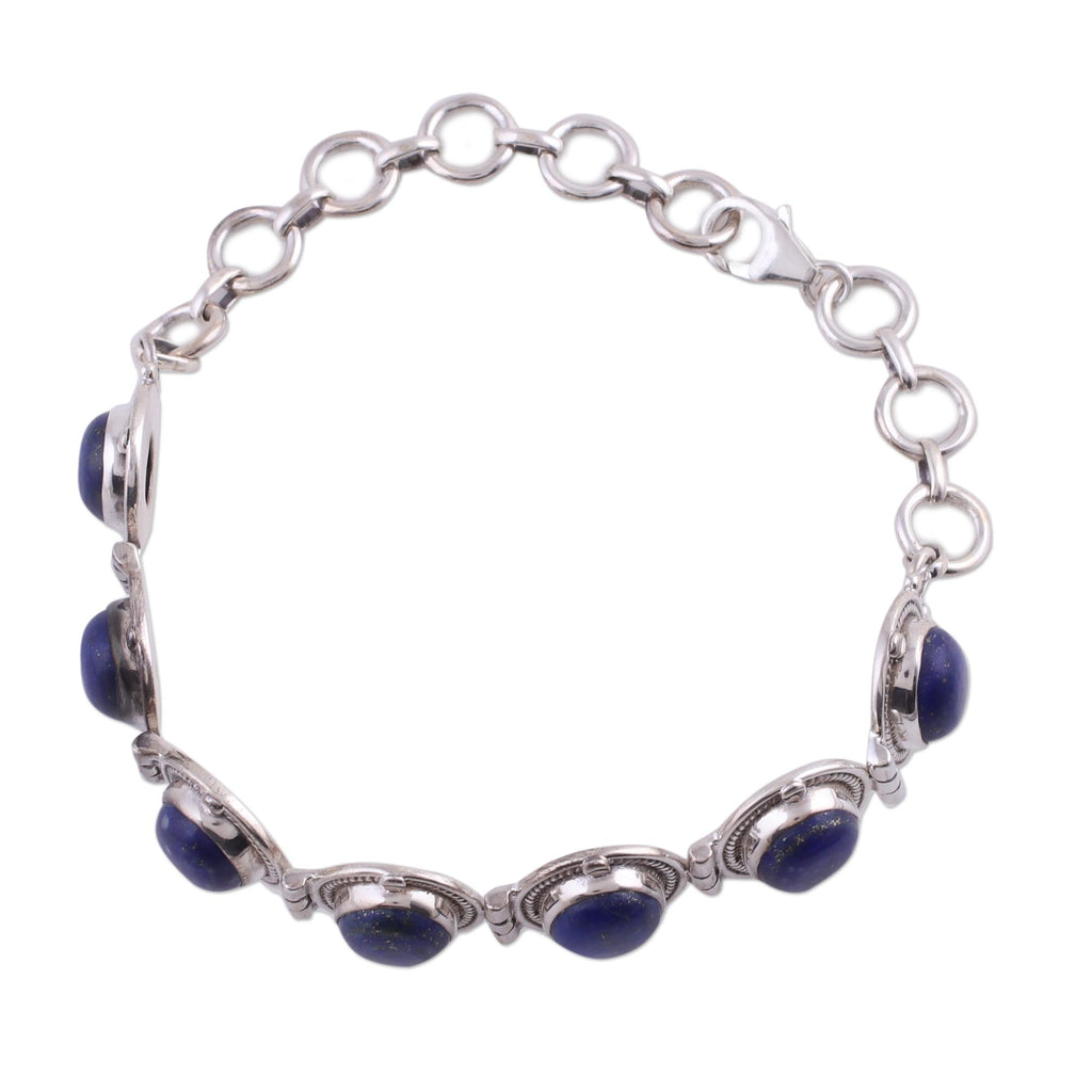 Majestic Blue Lapis Lazuli Link Bracelet