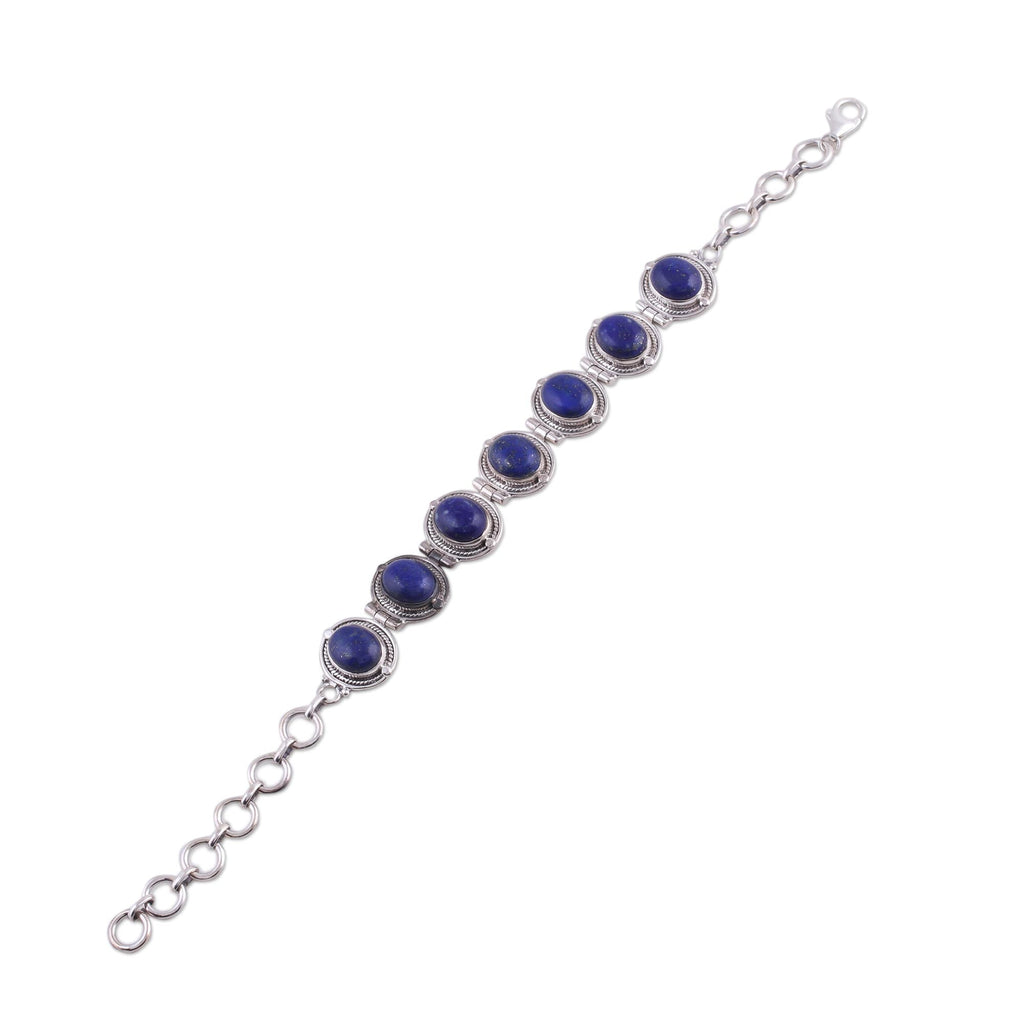Majestic Blue Lapis Lazuli Link Bracelet