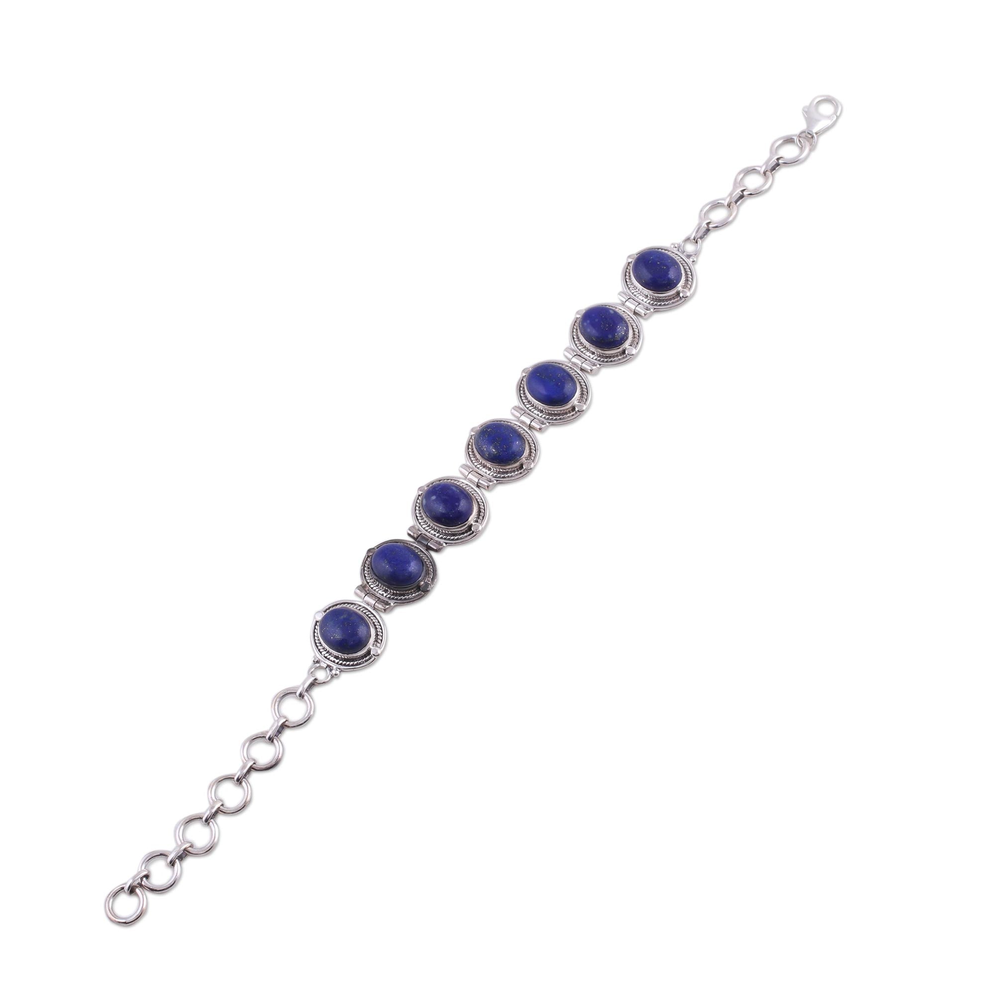 Majestic Blue Lapis Lazuli Link Bracelet