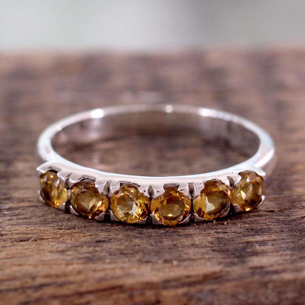 Citrine & Sterling Silver Handcrafted Ring