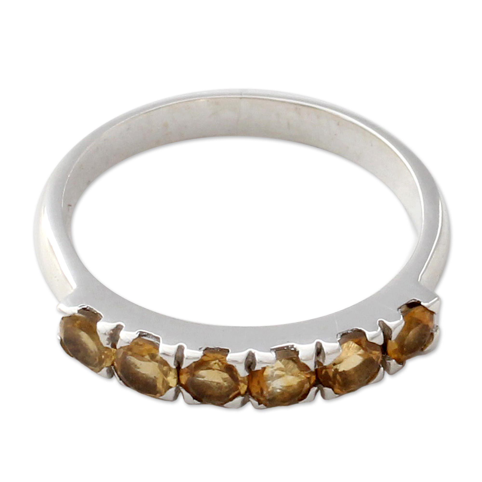 Citrine & Sterling Silver Handcrafted Ring