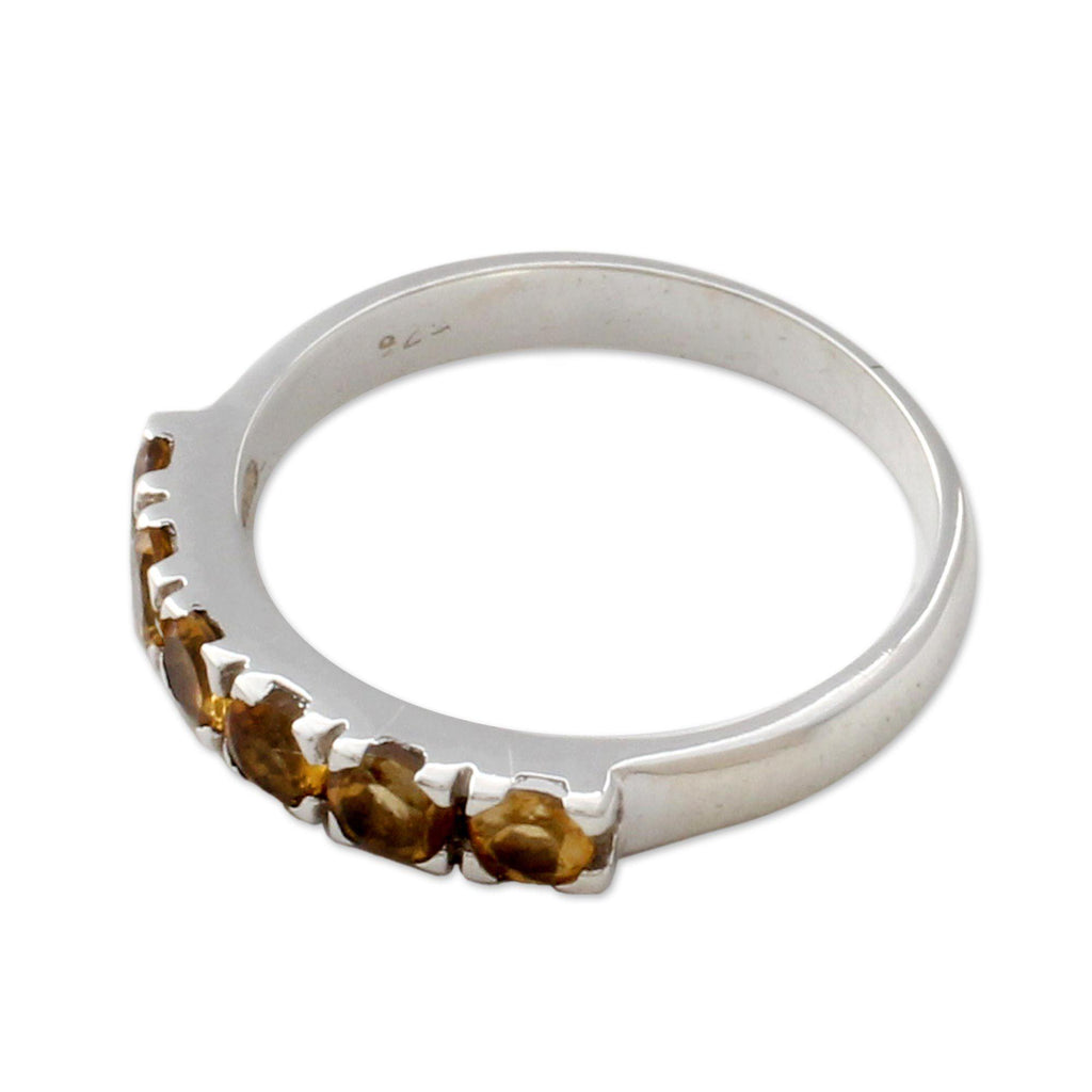 Citrine & Sterling Silver Handcrafted Ring