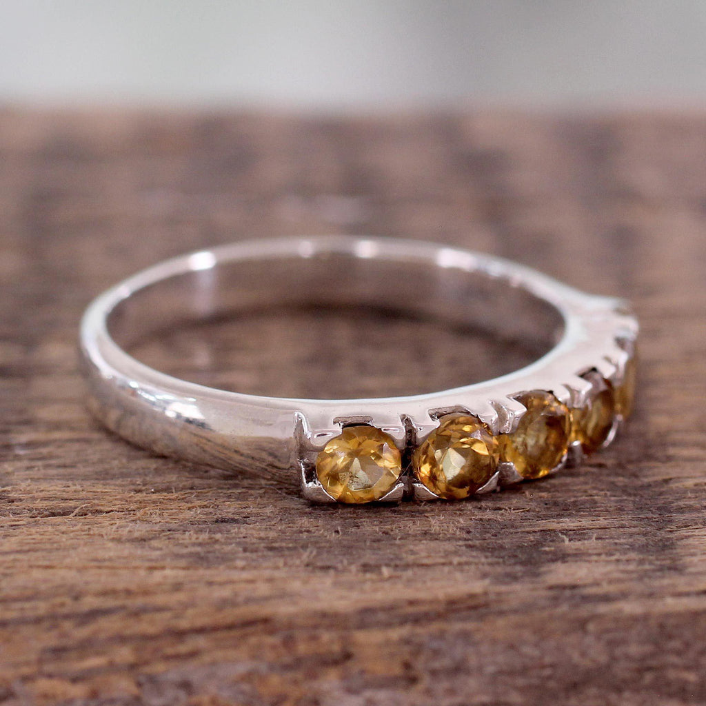 Citrine & Sterling Silver Handcrafted Ring
