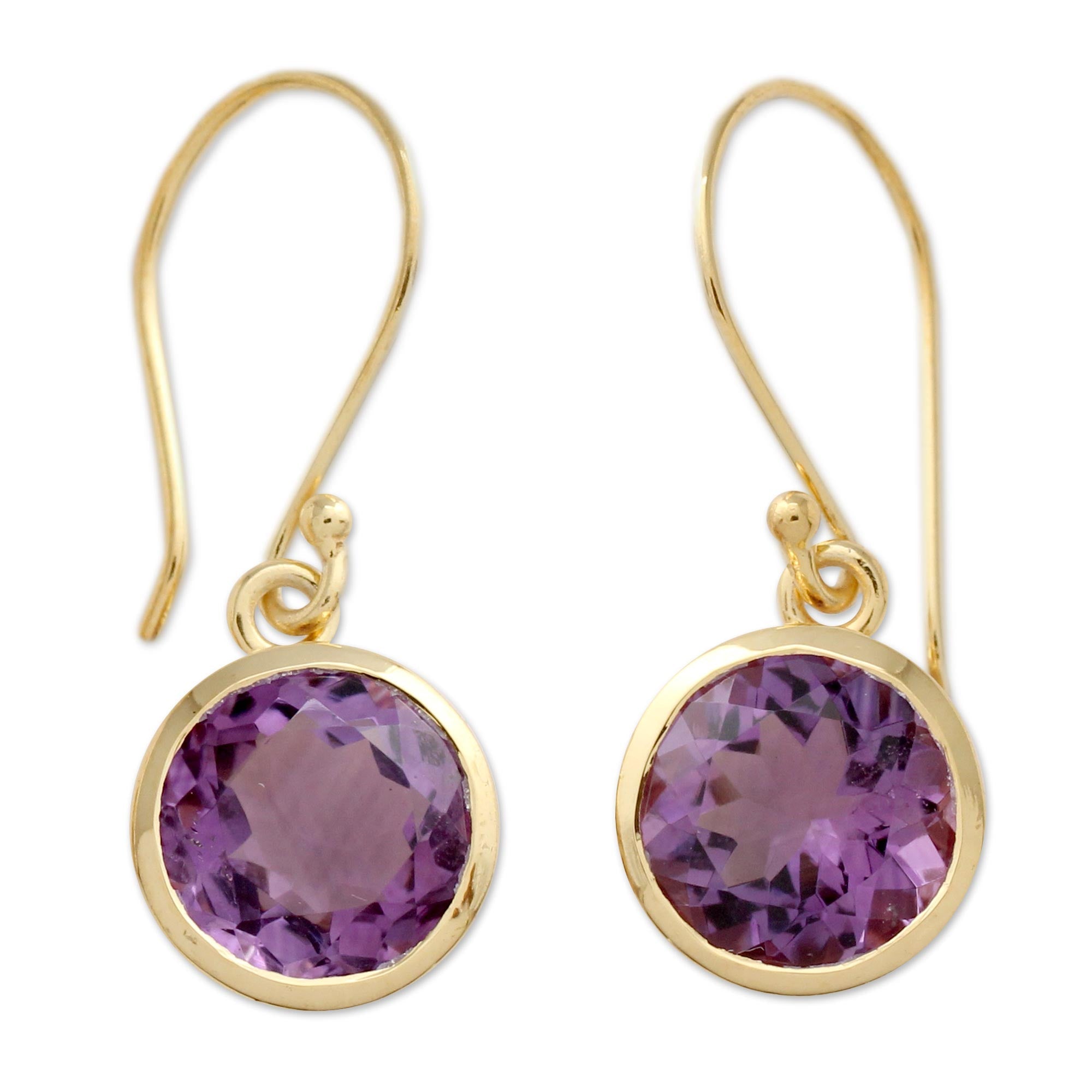 Mystical Flower Amethyst Drop Earrings