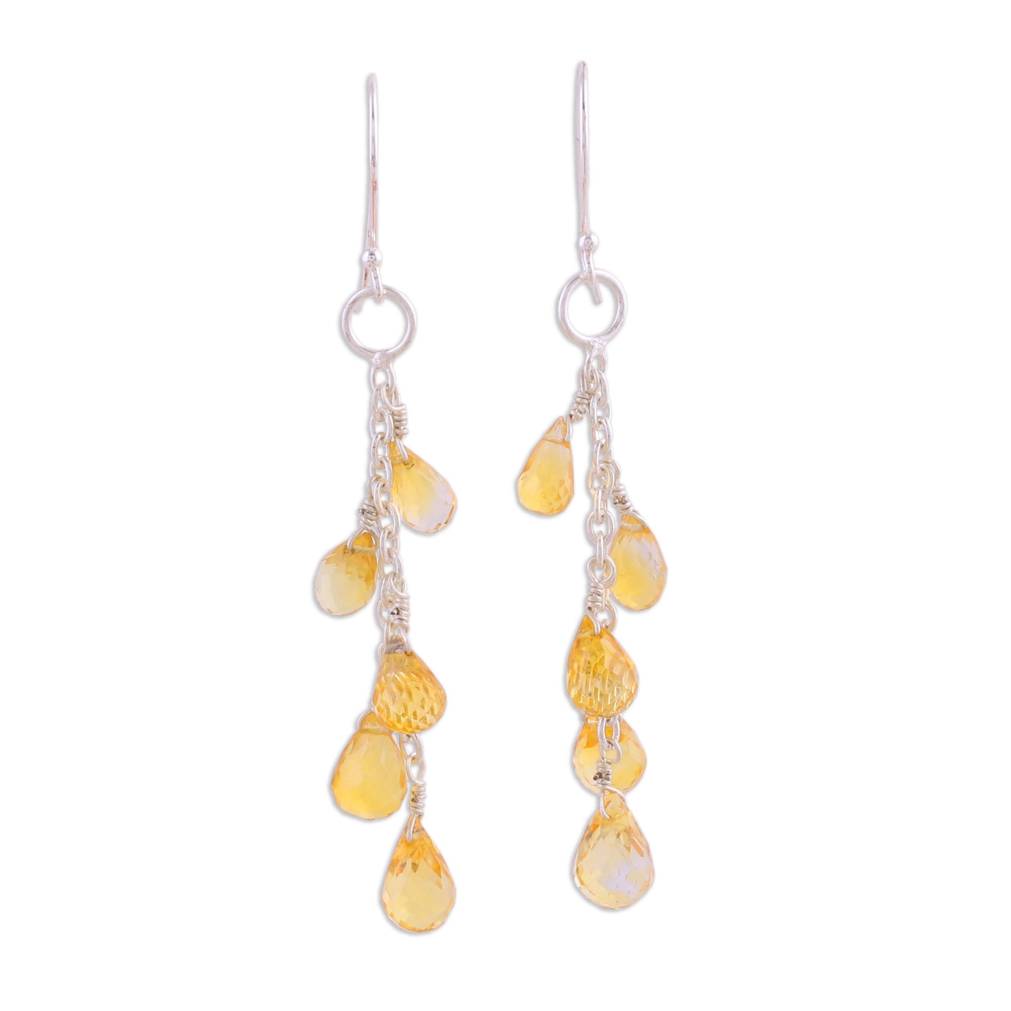 Sunlit Waterfall Sterling Silver Earrings