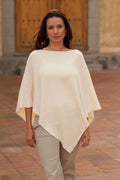 Ivory Grace Cotton Hand Made Poncho