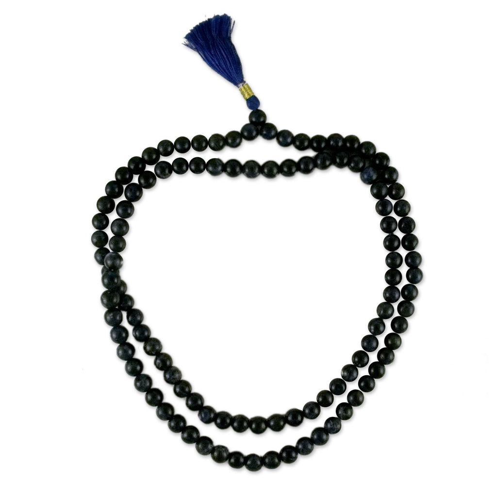 Pray Sodalite Japa Mala Beaded Prayer Necklace
