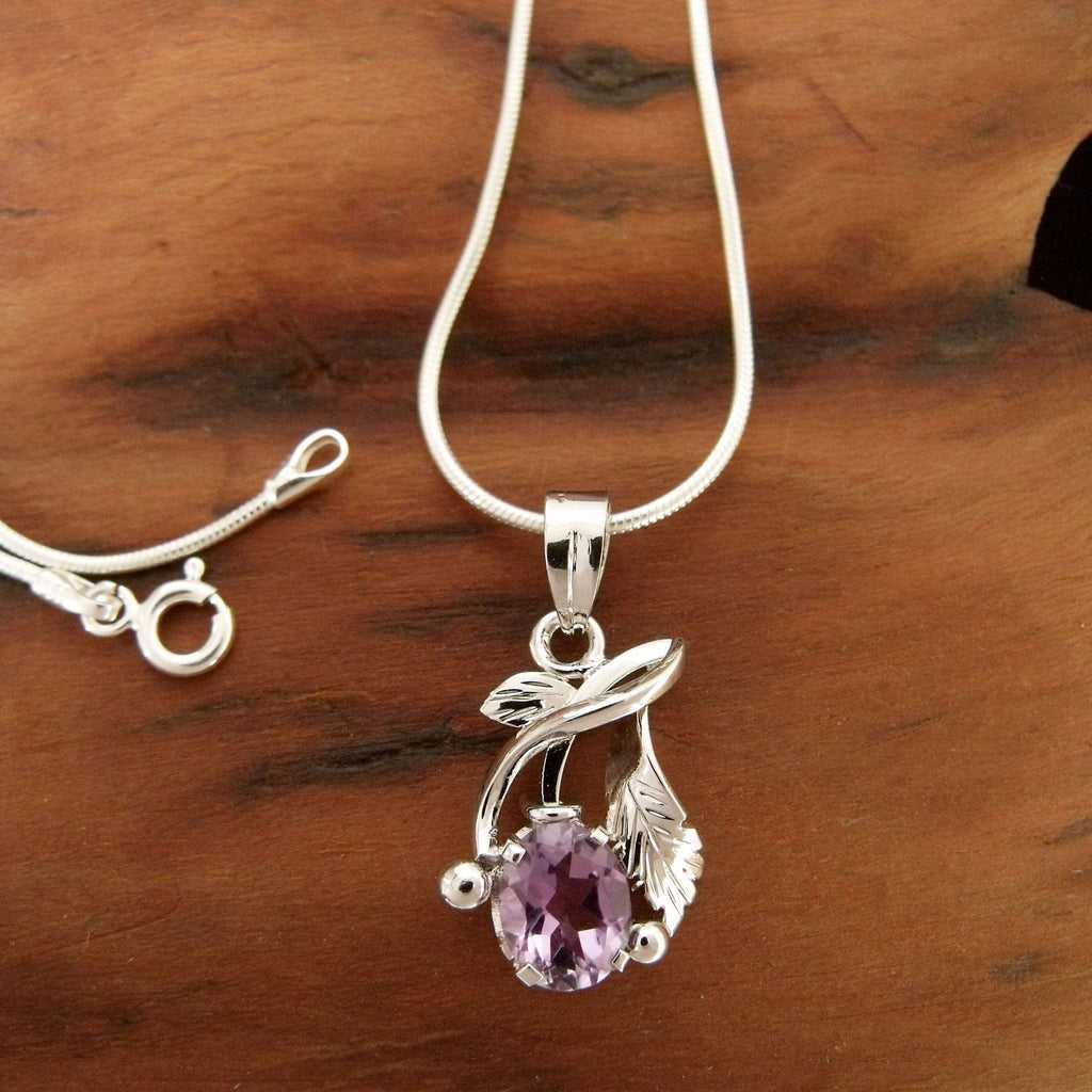 Sweet Lilac Sterling Silver Necklace