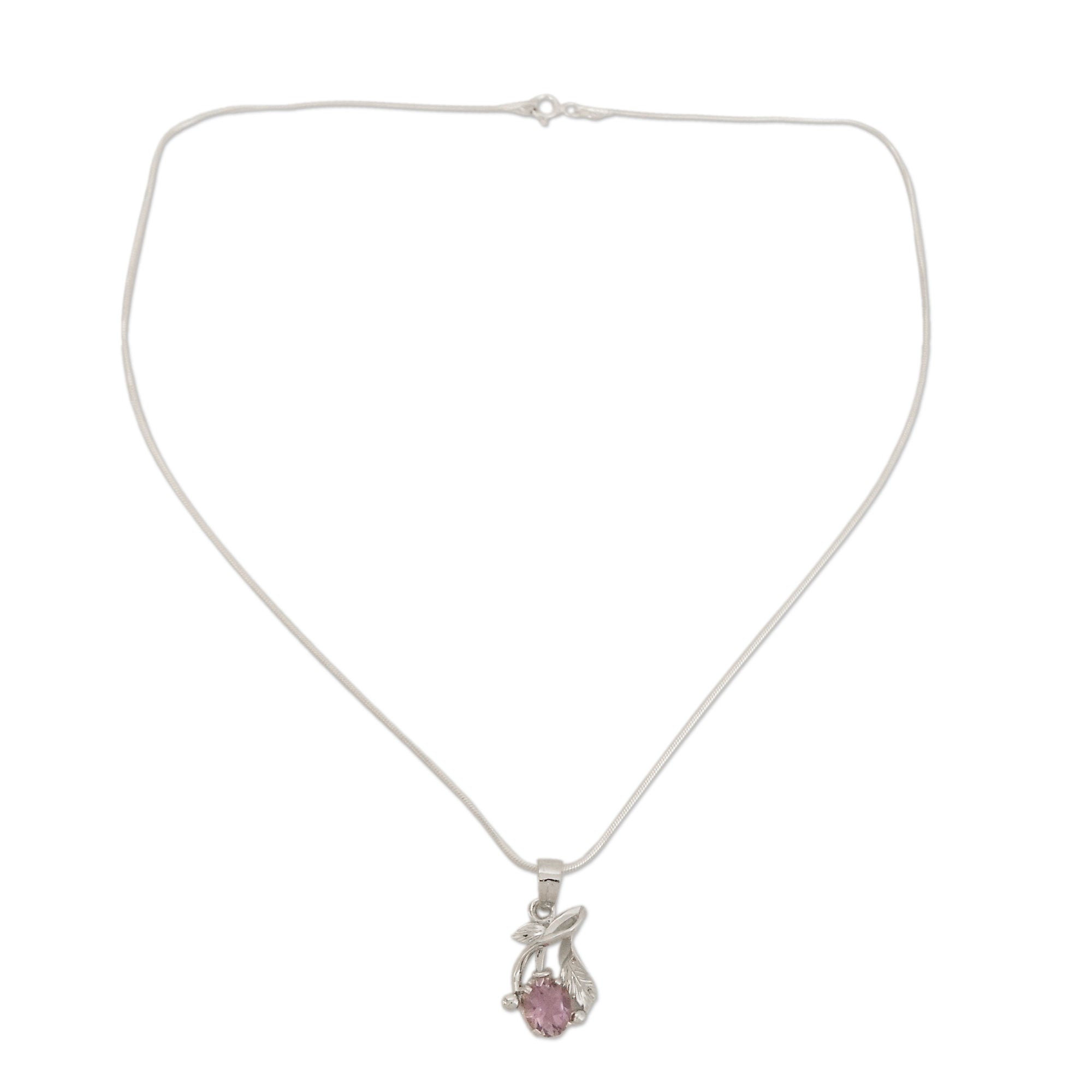 Sweet Lilac Sterling Silver Necklace
