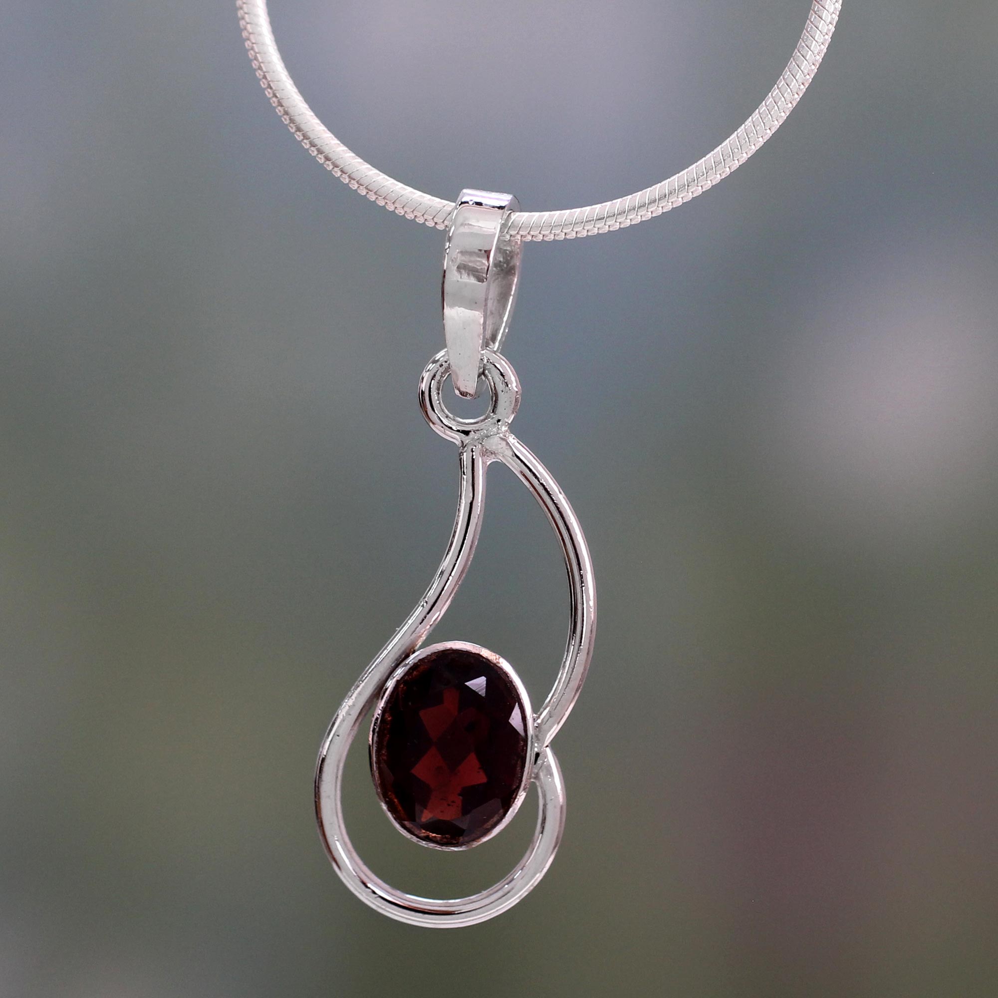 Forever Scarlet Garnet Necklace