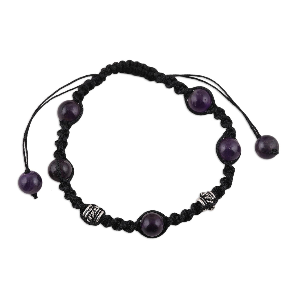 Violet Peace Macrame Bracelet