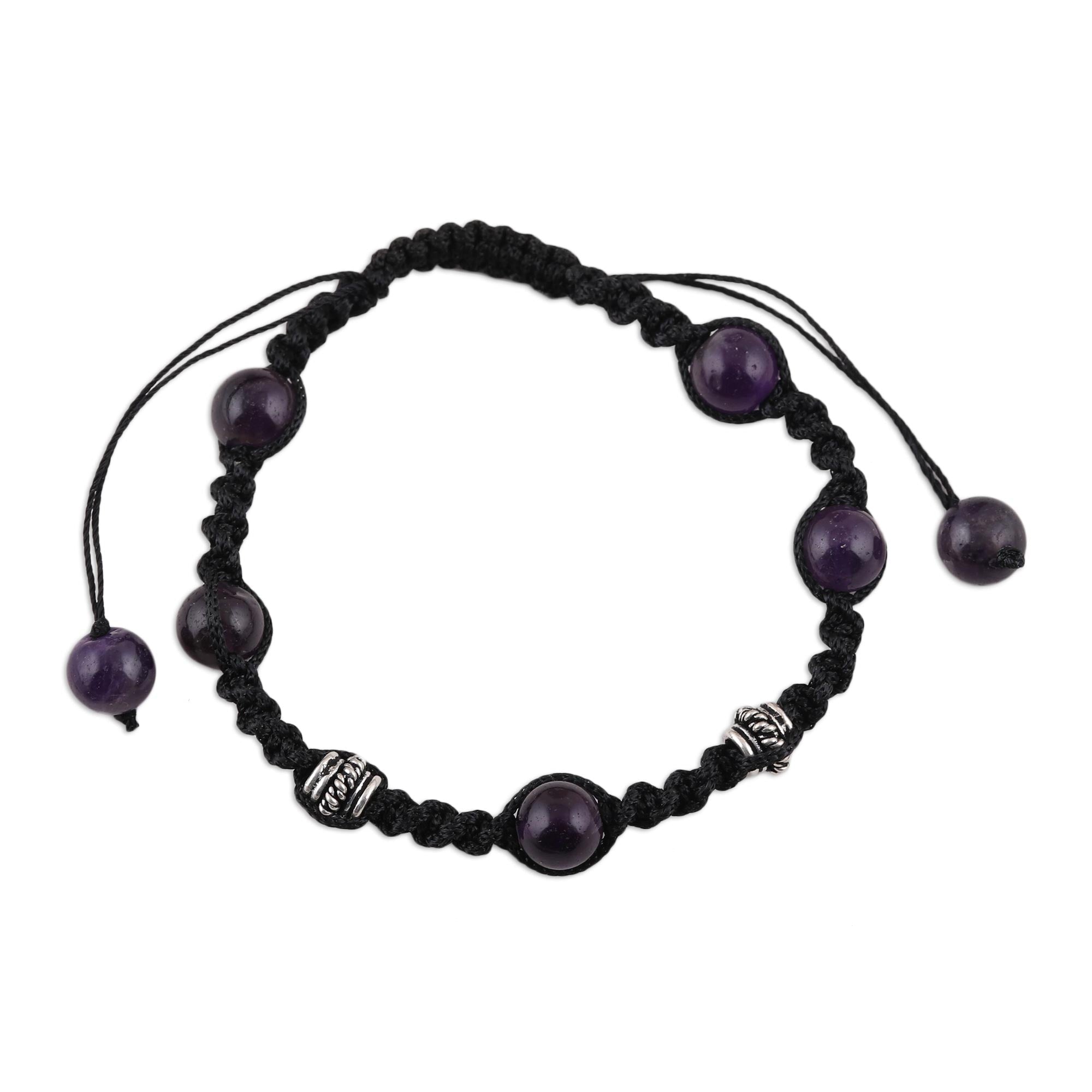 Violet Peace Macrame Bracelet