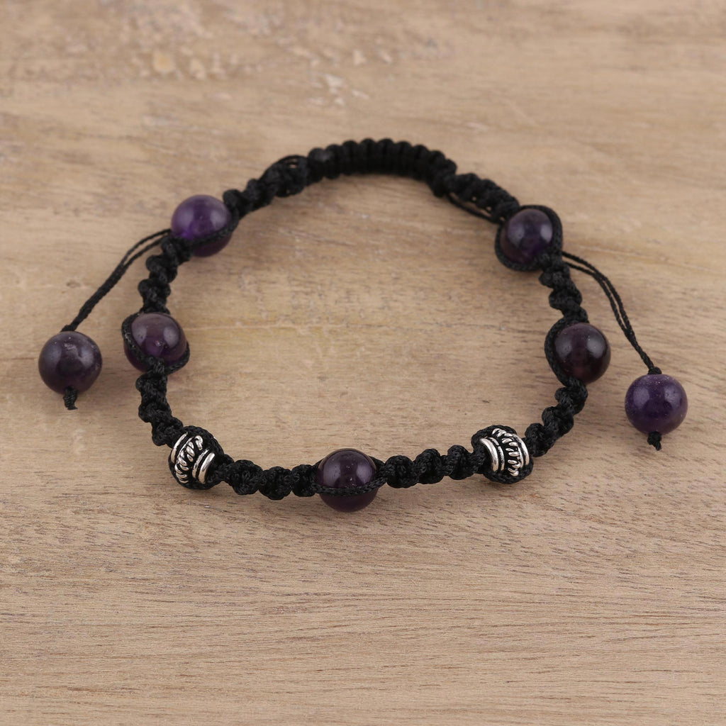 Violet Peace Macrame Bracelet