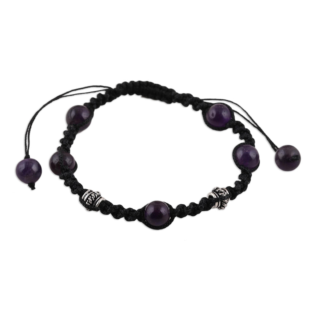Violet Peace Macrame Bracelet