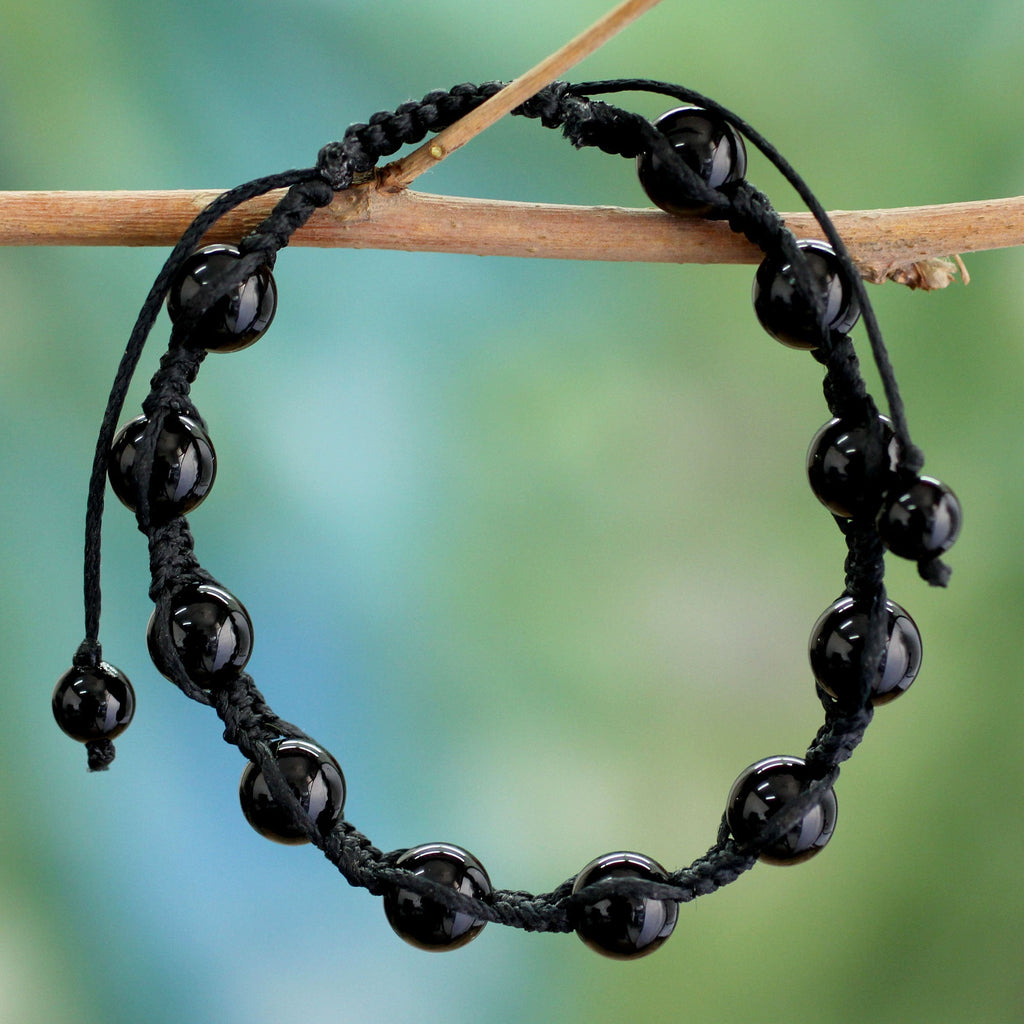 Oneness Black Onyx Shambhala Bracelet