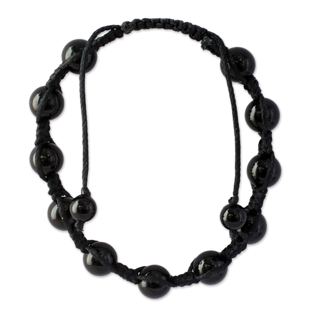 Oneness Black Onyx Shambhala Bracelet