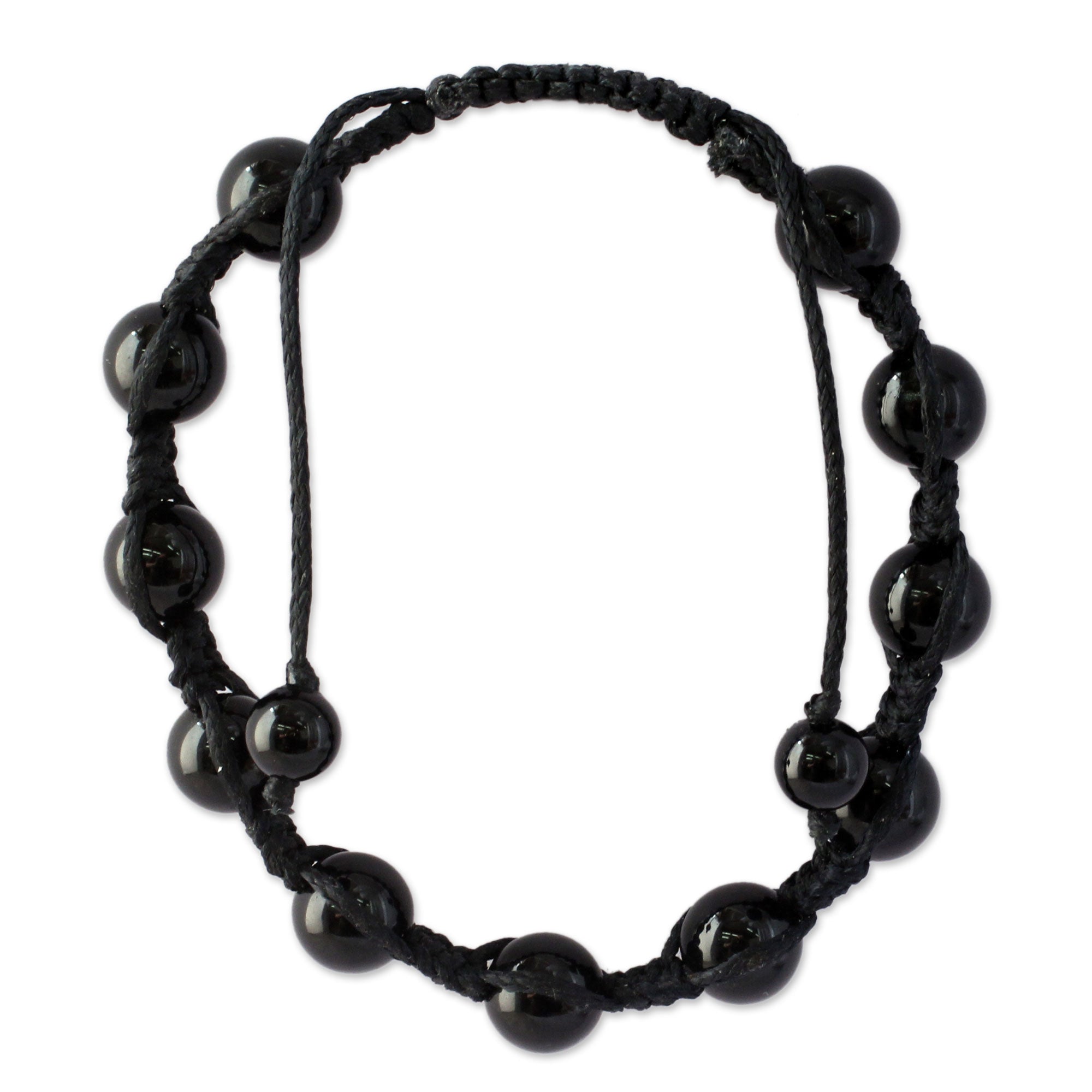 Oneness Black Onyx Shambhala Bracelet