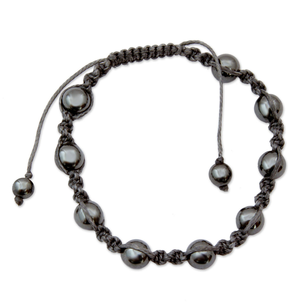 Elegant Beaded Hematite Bracelet