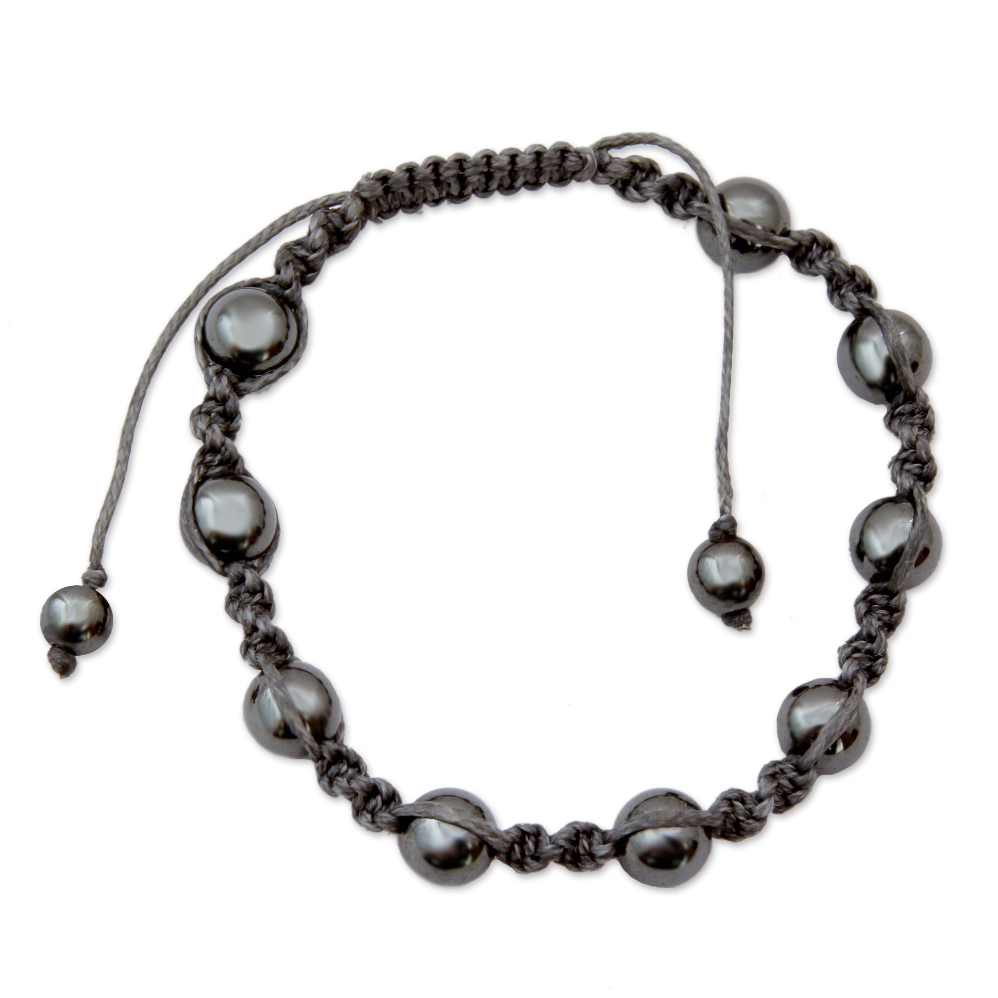 Elegant Beaded Hematite Bracelet