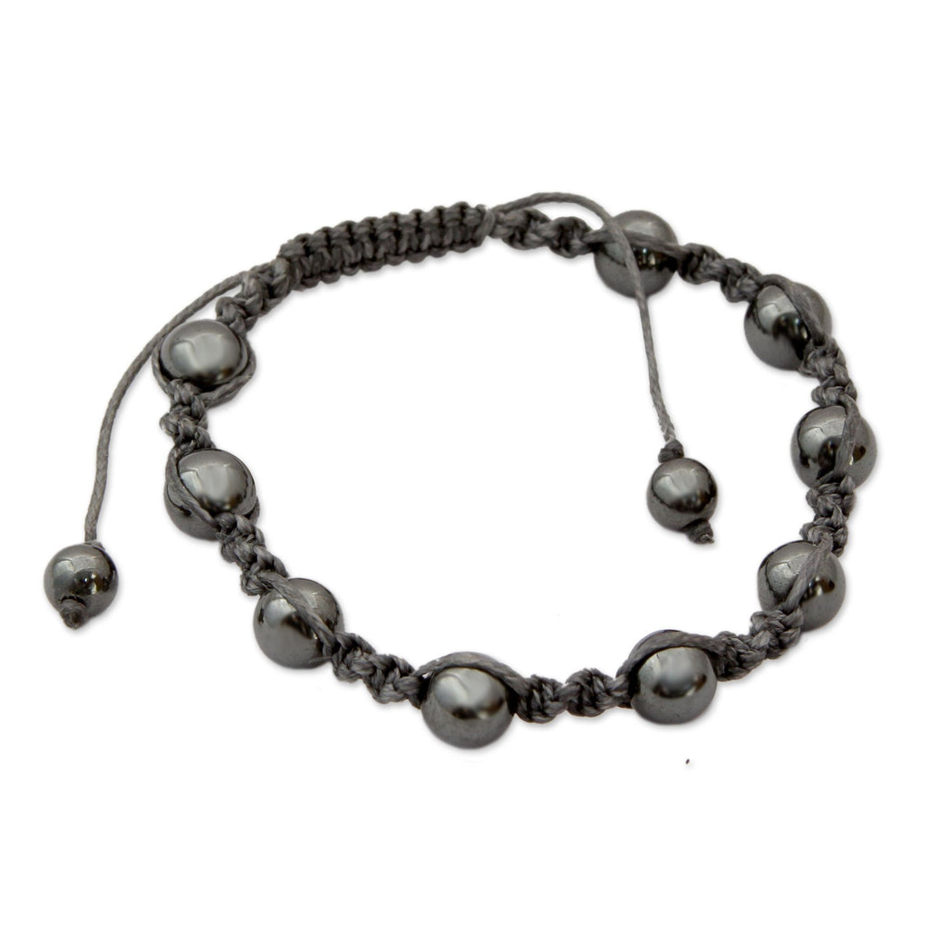 Elegant Beaded Hematite Bracelet