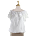 Handcrafted White Cotton & Lace Blouse