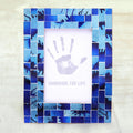 Silver Beach Mosaic Wood & Glass Picture Frame