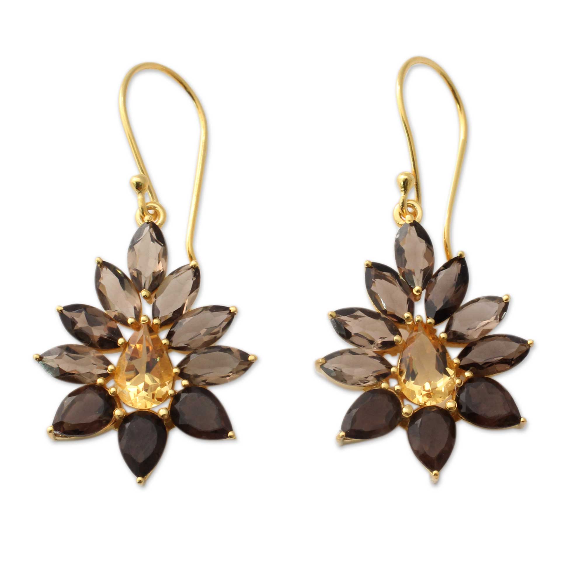 Twilight Aura Smoky Quartz Earrings