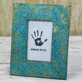 Tropical Blossom Gold & Teal Frame