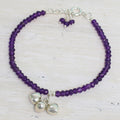 Lavender Charisma Amethyst & Silver Beaded Bracelet