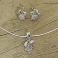 Midnight Leaves Sterling Silver Jewelry Set