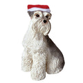 Sitting Gray Schnauzer Christmas Ornament