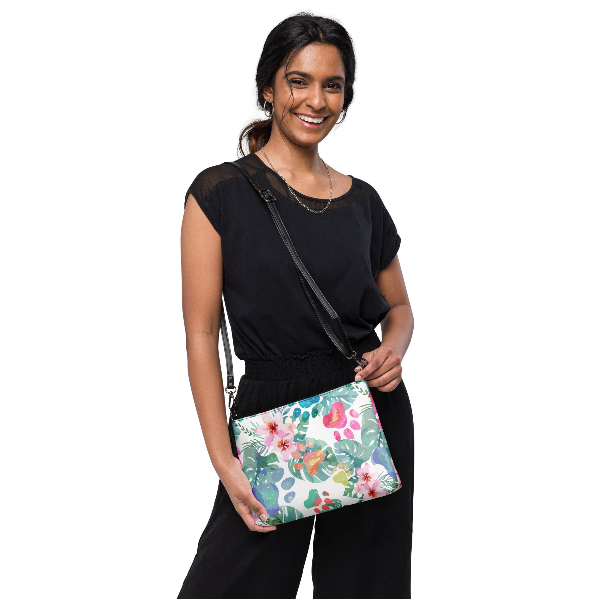 Botanical Paws Crossbody Bag
