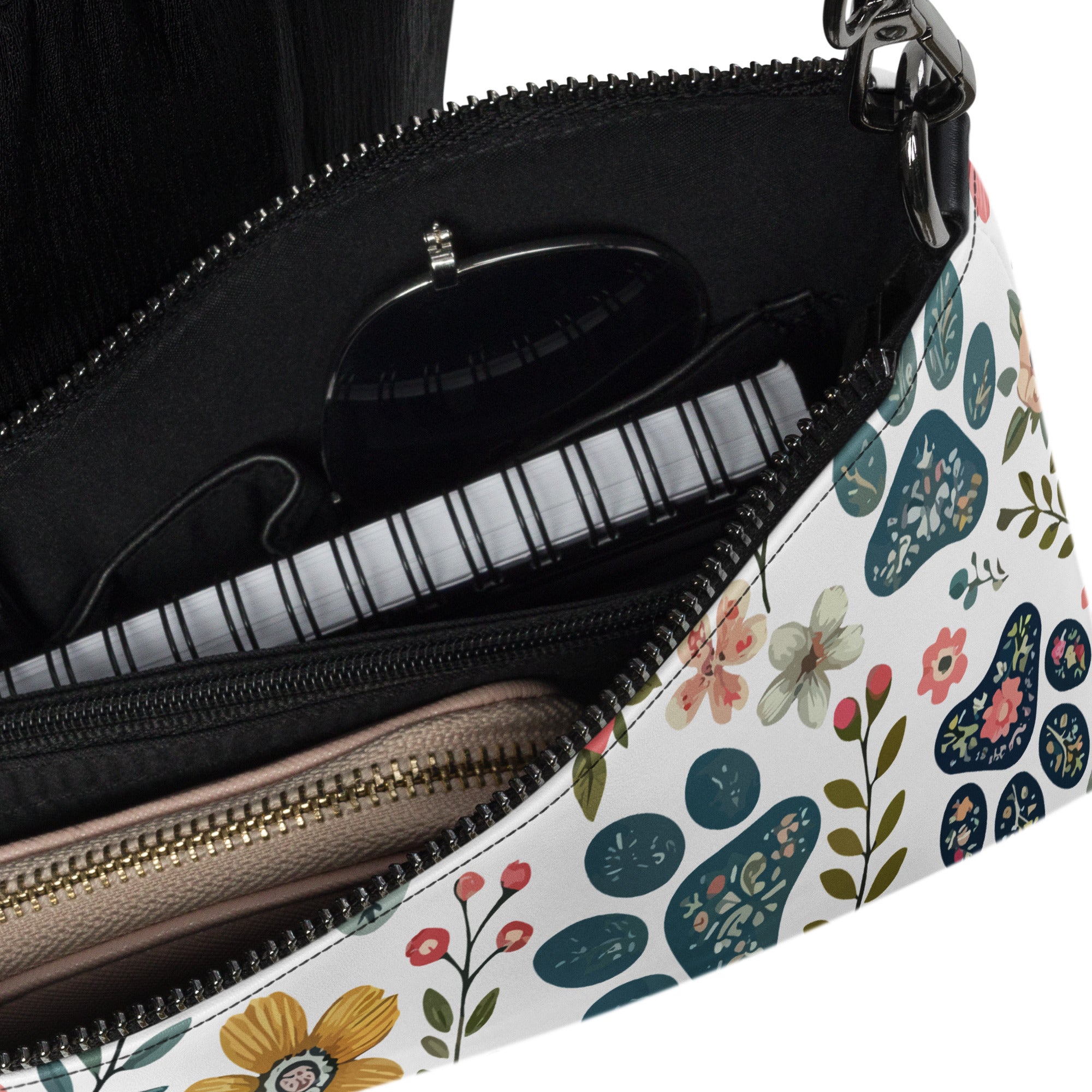 Floral Pawscape Crossbody Purse
