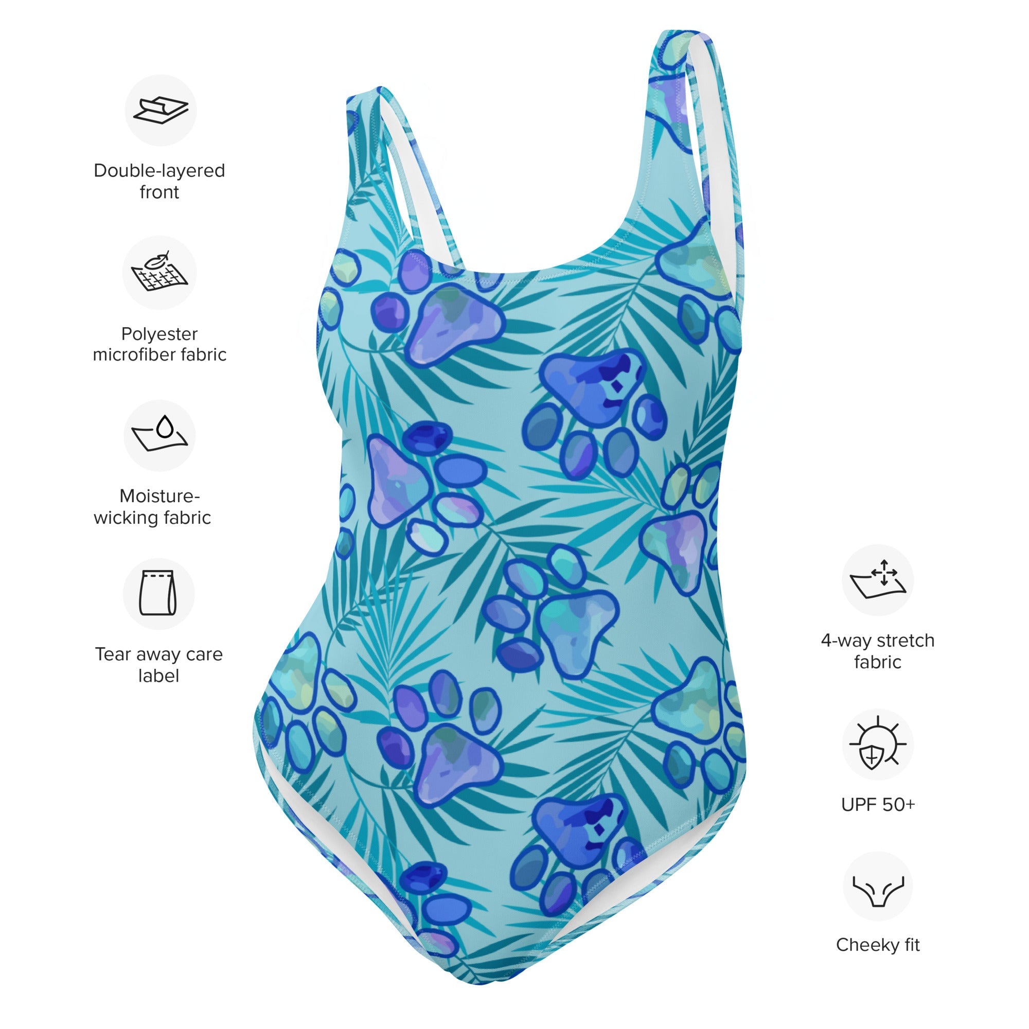 Paws & Palms One-Piece Swimsuit