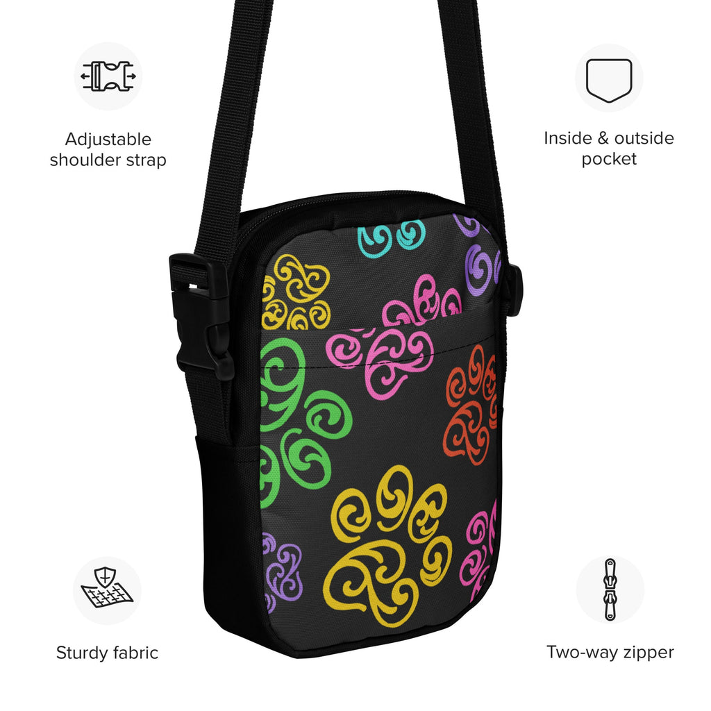 Swirling Paws Utility Crossbody Bag
